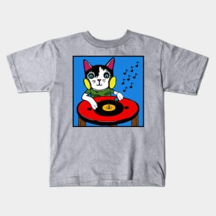 DJ Cat Kids T-Shirt